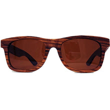 Load image into Gallery viewer, Zebrawood Full Frame Polarized Sunglasses

