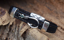Load image into Gallery viewer, Sterling Silver Fishhook Cork Bracelet
